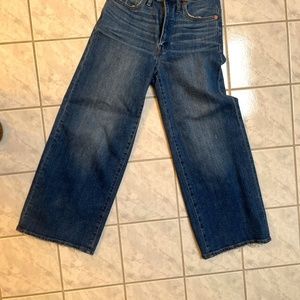 Madewell wide leg crop jeans.